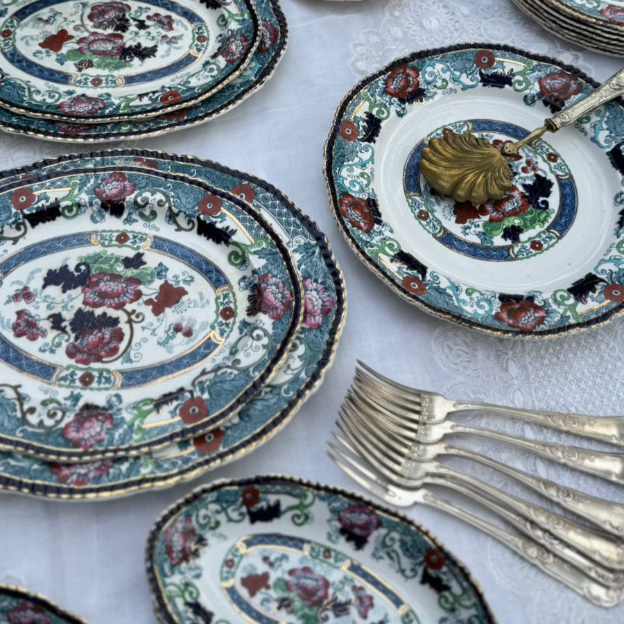 Serviço para Jantar em faiança Inglesa Wood & Sons