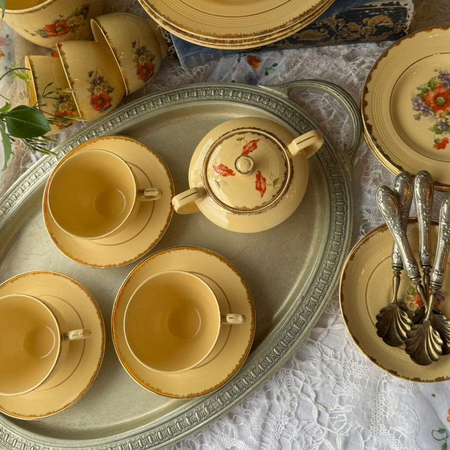 Serviço para Chá Wood´s Ware Jasmine