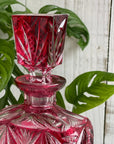 Garrafa Cristal vermelha
