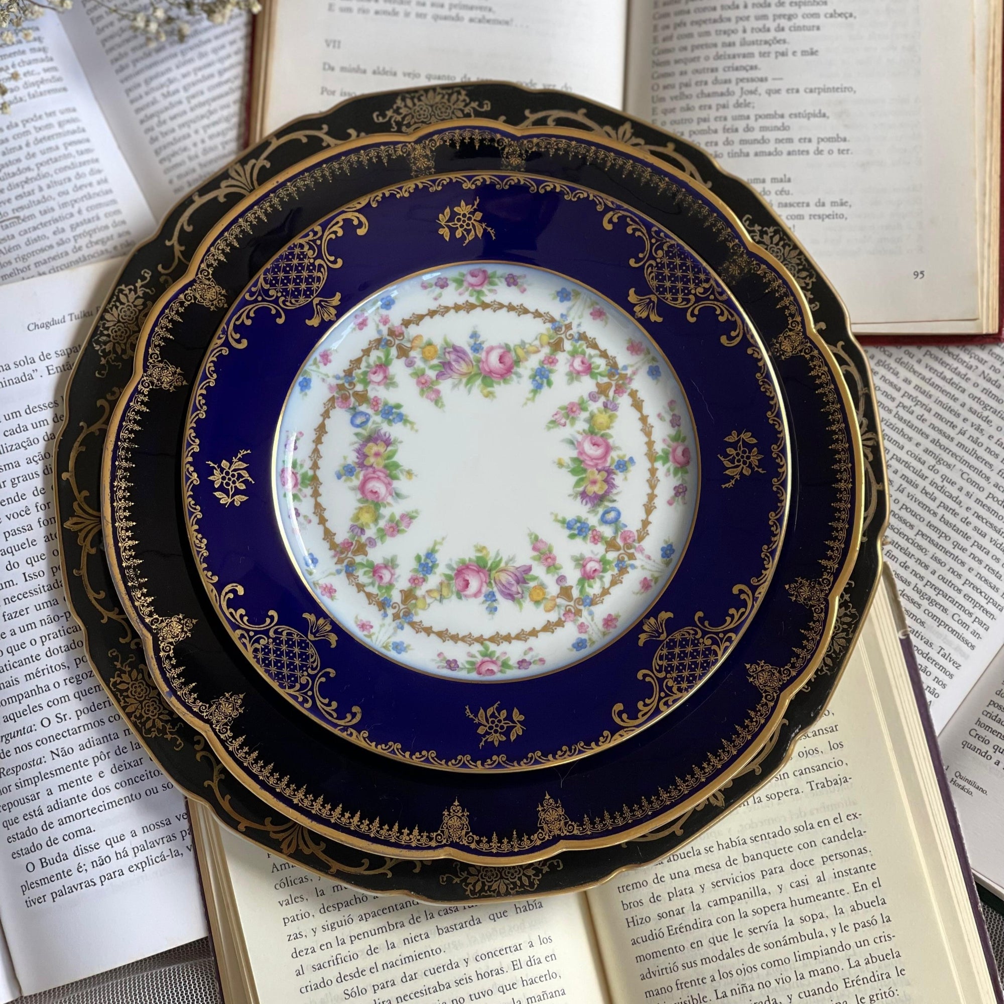 Composição de Pratos &amp; Xícara para chá