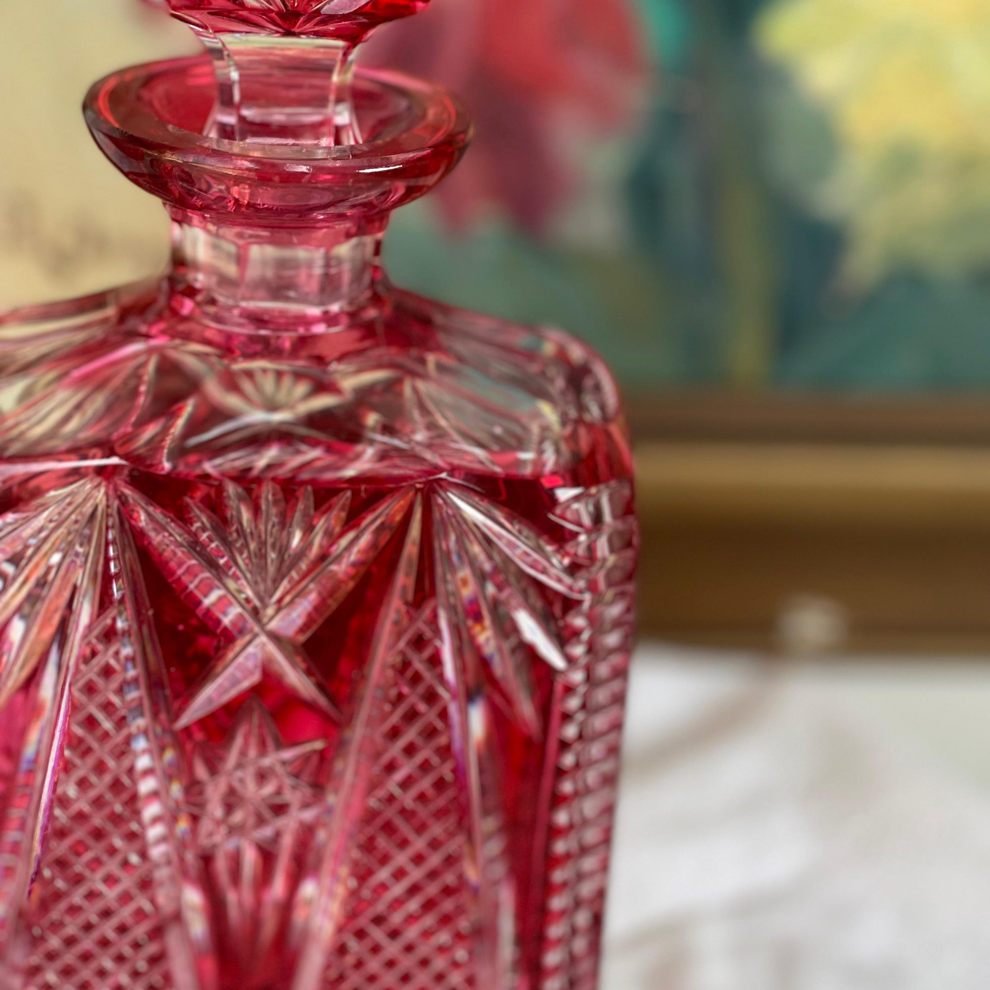 Garrafa Cristal Vermelho