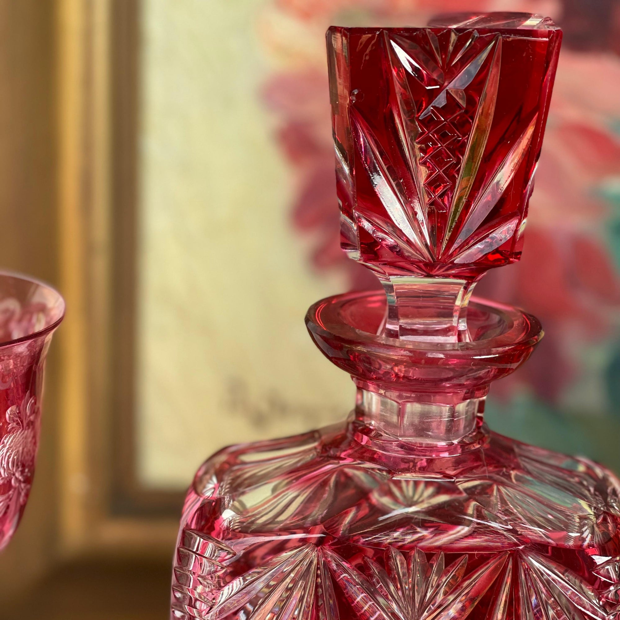 Garrafa Cristal Vermelho