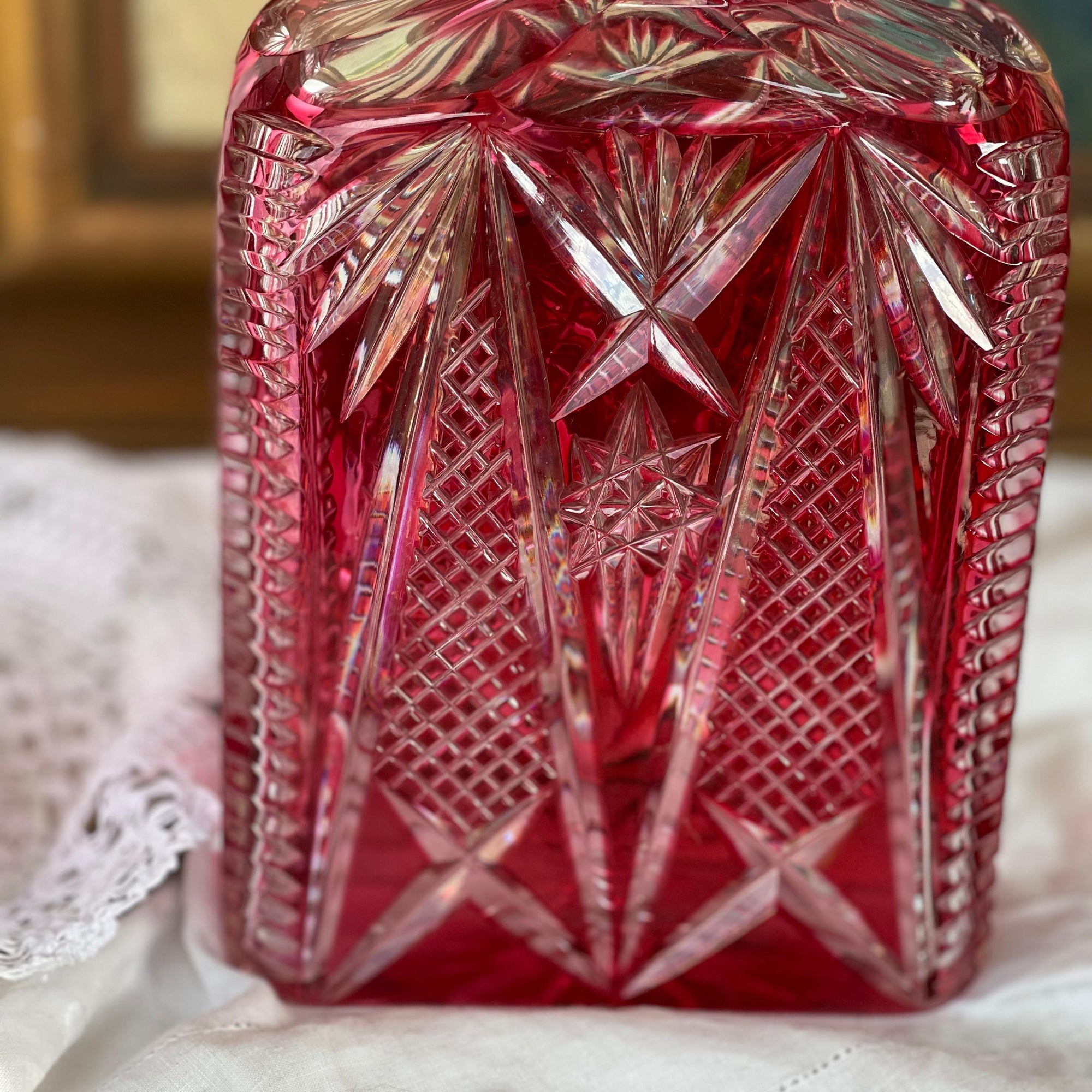 Garrafa Cristal Vermelho