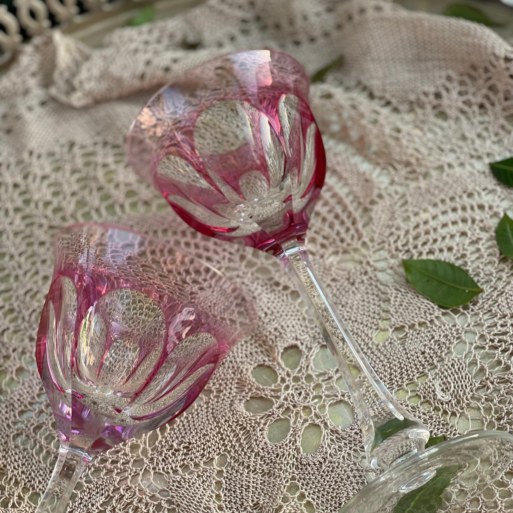 Taça Cristal Moser Rosa