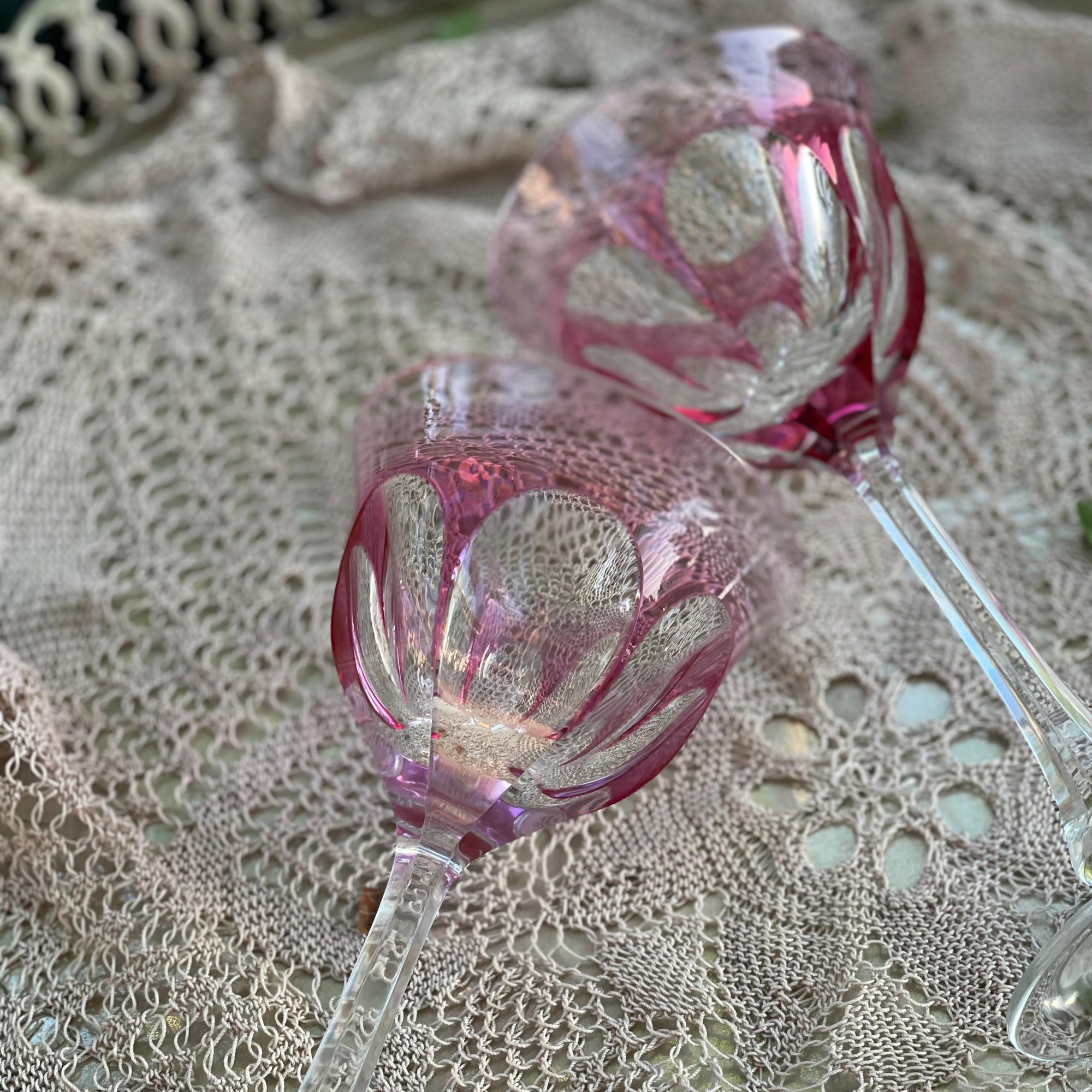 Taça Cristal Moser Rosa