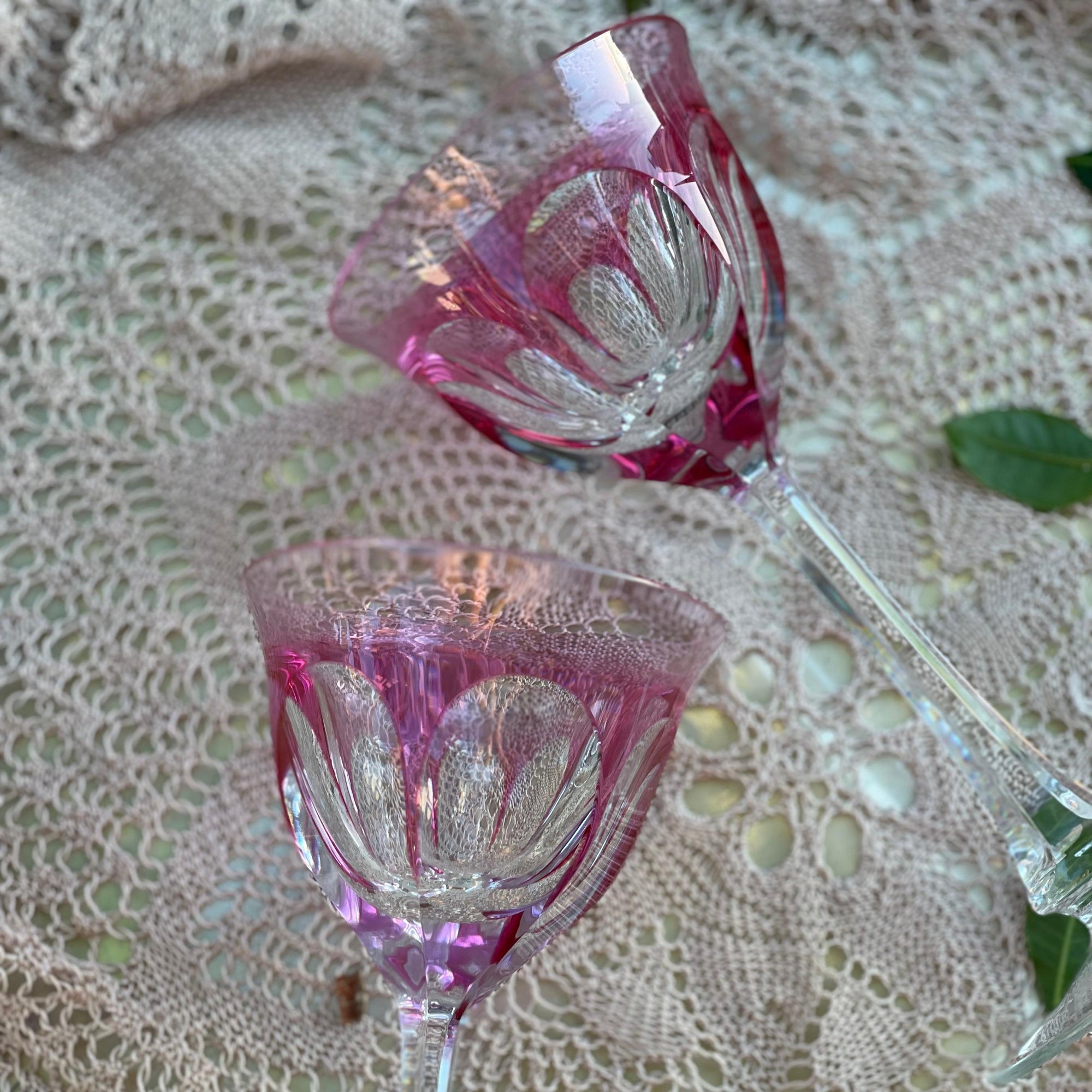 Taça Cristal Moser Rosa