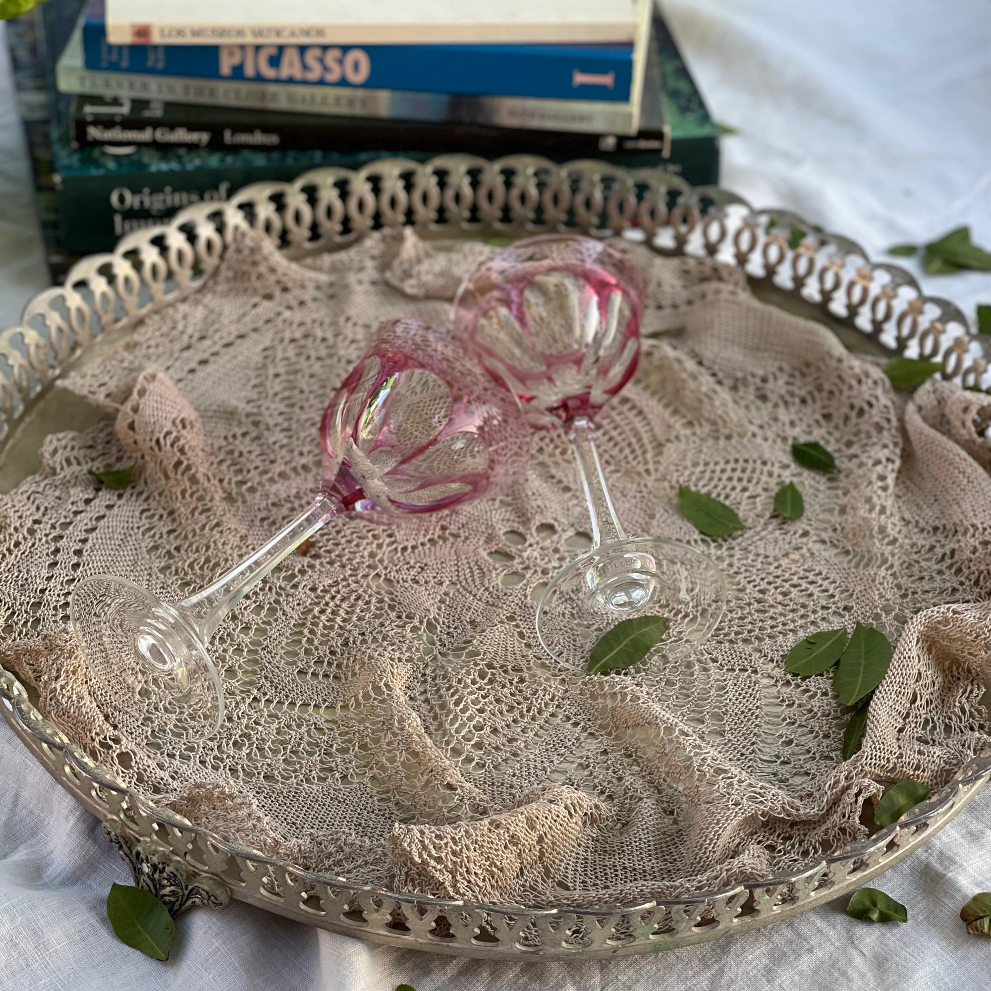 Taça Cristal Moser Rosa